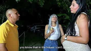 Swinger Couple Welcomes Horny Latina Melanie