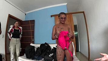 bi couple gears up for juicy pierced nipple party ride