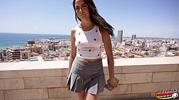 Scout picks up Kitty Love for wild casting creampie