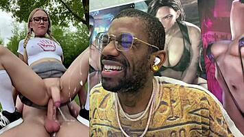 trans slut rides cock cums hard spits in face ai generated fury