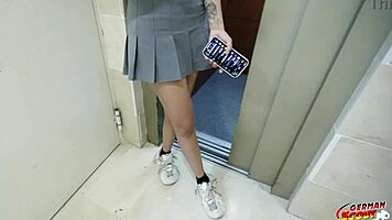 Scout picks up Kitty Love for wild casting creampie