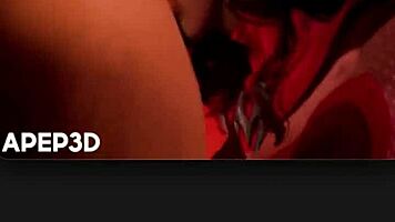 big tit loba rubs shaved pussy 😍 morrigan shakes huge boobs blackfire fingers stepsis tight hole 💦🍑