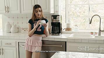 messy young squirter leaves sticky chaos for older man's attention