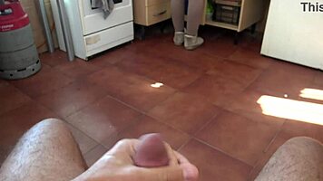 horny mature milf exposes hairy wet pussy during intense taboo voyeur session