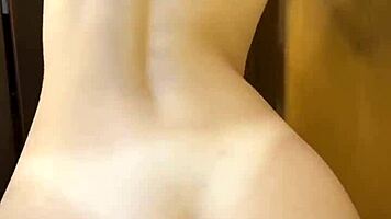 Fresh From Shower College Coed Unleashes Bold Lap Dance Grind