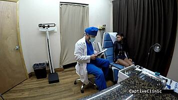 minnie rose chained as petite bdsm slave toyed gaping missionary backstage