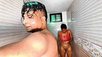 Hot FFM Threesome! Husband Wife Maid Deepthroat Doggystyle Squirting Fuck