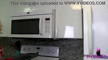 red hot jenna foxx fingers and licks in kitchen heat