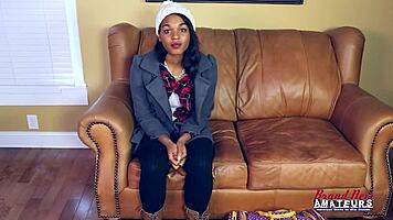 Skylar's slim brunette throat takes messy deep thrusts in amateur worship