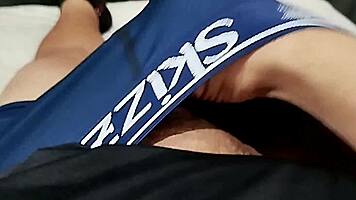 my tiny foreskin dick gets best handjobs from ex-teen's juicy squirting pussy