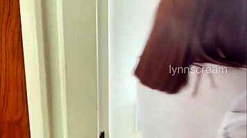 Petite college student sneaks me in for doggystyle while parents nap nearby