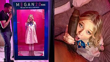 Petite Blonde Megan Destroyed By Big Black Cock In Halloween Cosplay Sloppy Fuck