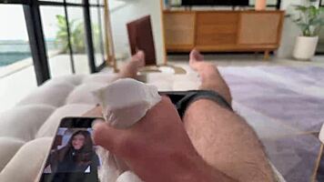 MILF Catches Young Stud Jerking And Teaches Intense Bent Over Pussy Ride