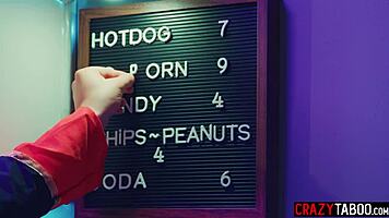 Naughty petite teen sneaks hardcore fuck with boyfriend amid cinema shadows