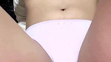 Petite Horny Girl Fingers Tight Pussy in Solo Frenzy
