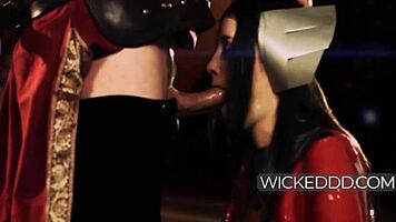 Thor roleplay heats up as Heimdall rams Kimberly Kane's eager oral portal!