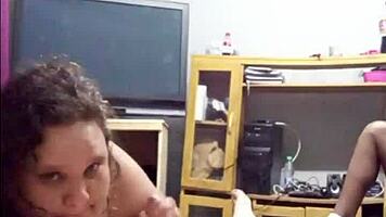 bossy wife skips cleaning to suck my throbbing cock instead