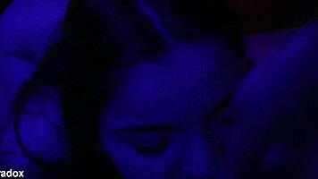 teen 18yo deep throats rims balls before massive cumshot explosion