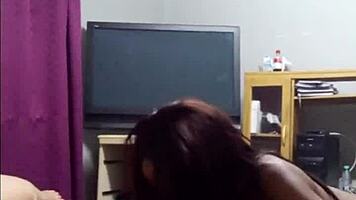 bossy wife skips cleaning to suck my throbbing cock instead