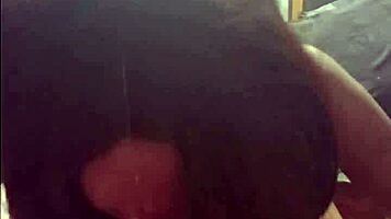 bossy wife skips cleaning to suck my throbbing cock instead