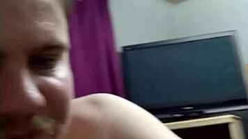 bossy wife skips cleaning to suck my throbbing cock instead