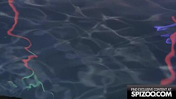 Zuzu sweet's shaved pool pussy gets pumped hard outdoors by hungry lover