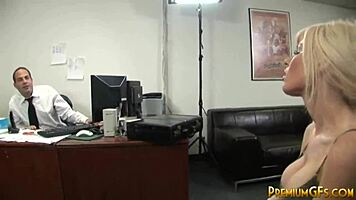 loser cock throbs as dominatrix Kenzi Marie jerks it hard