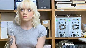 Blonde teen come to my office for hardcore fucking now