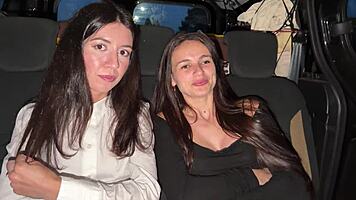 Hey two horny girls host wild stranger fuck party