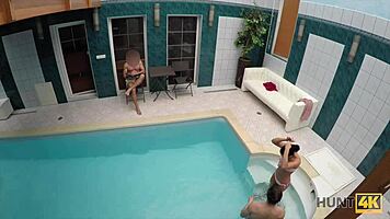 Hunt4k: Watch young slut girlfriend nailed by stranger at pool!