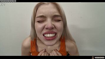 hot fingering slut squirts hard using voodoo fuck doll domination