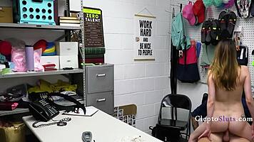 petite thief punished with rough group blowjob on birthday