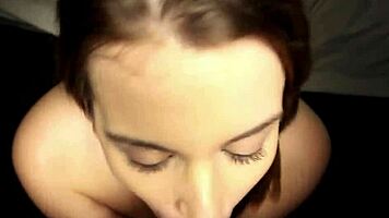 amateur babe's pov titty fuck ends in hot facial cumshot