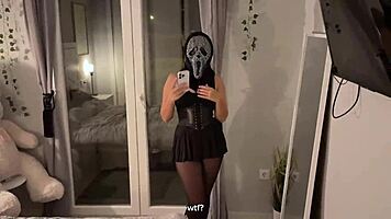 stepsis leggings ripped for hard doggy creampie pounding in bed