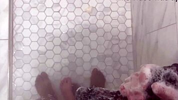 shower spy caught leads to fat ass wet pussy quickie