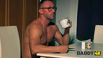 skinny babe gets fucked hard right on the table