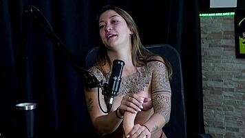 brazilian tattooed beauty teases in sheer red casting interview