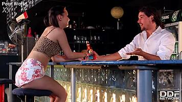 Petite hungarian teen sucks fucks for free drinks