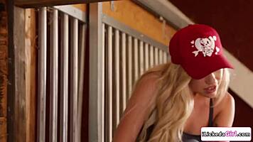 brunette lesbian licks hairy bff's pussy outdoors till orgasm