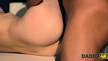 skinny babe gets fucked hard right on the table