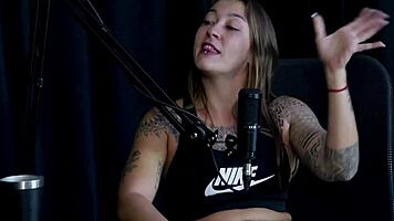 brazilian tattooed beauty teases in sheer red casting interview