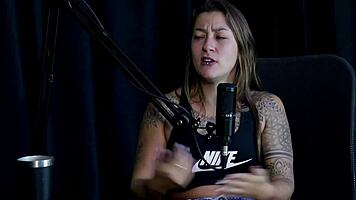 brazilian tattooed beauty teases in sheer red casting interview