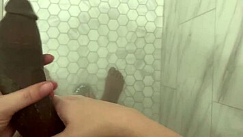 shower spy caught leads to fat ass wet pussy quickie