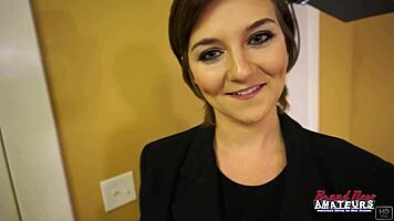 petite brunette delivers sloppy deepthroat passion