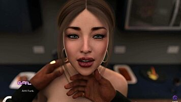 Busty wife pays BBC landlord rent with bukkake blowbang 3D hentai