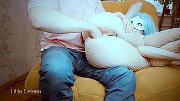 Slut's tight ass fisted deep with hand and massive veggies