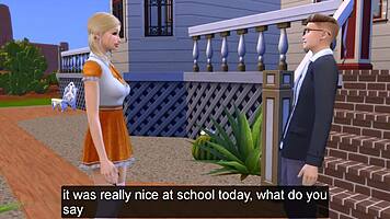 blonde teen studies with creampie twist