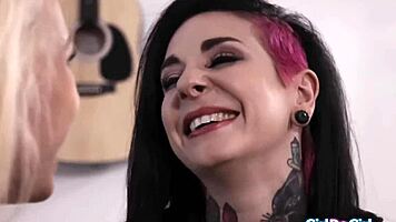 Joanna Angel says I need to lick your shaved pussy and ass right now girlfriend