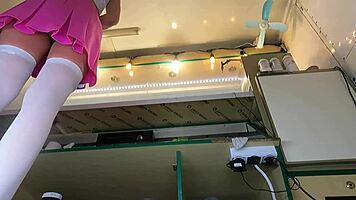 super cute amateur upskirt voyeur hidden cam at work