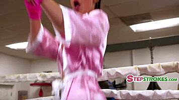 Deepthroat teen after boxing? 